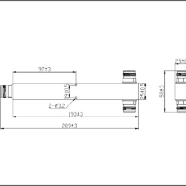 2-Way Power Splitter 555-6000MHz