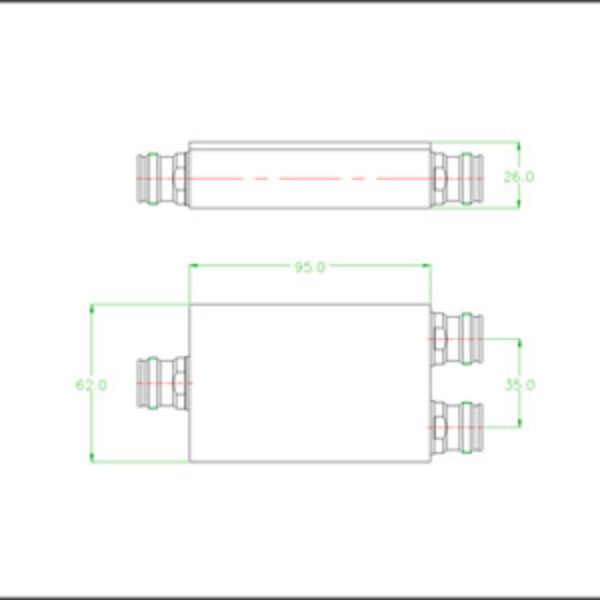 2-Way Wilkinson Power Splitter 555-6000MHz