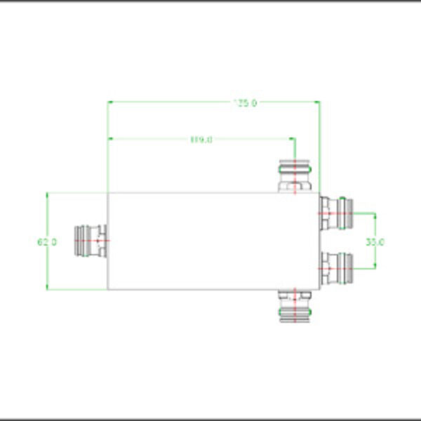 4-Way Wilkinson Power Splitter 555-6000MHz